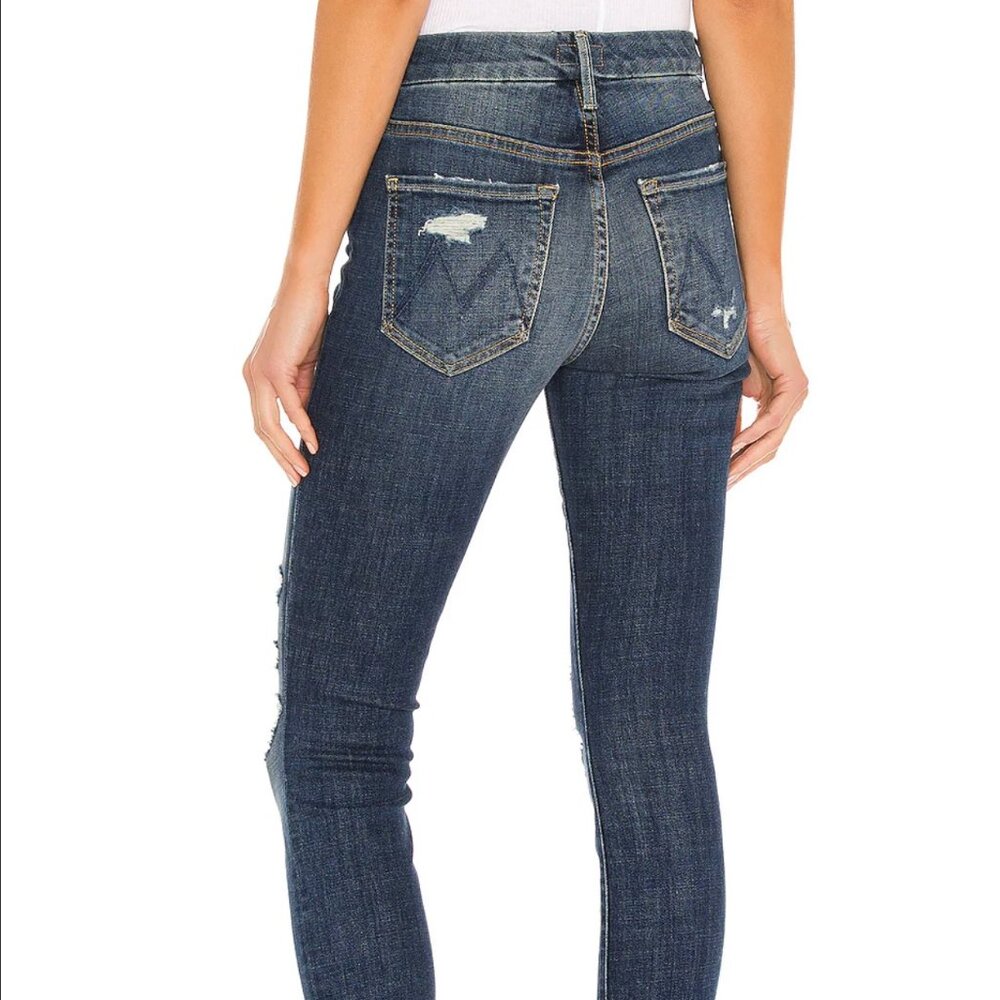 MOTHER High Waisted Looker Ankle Fray Wicked Wildflower - sz 26